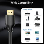 High-Resolution HDMI Cable, Compatible with All HDMI Devices