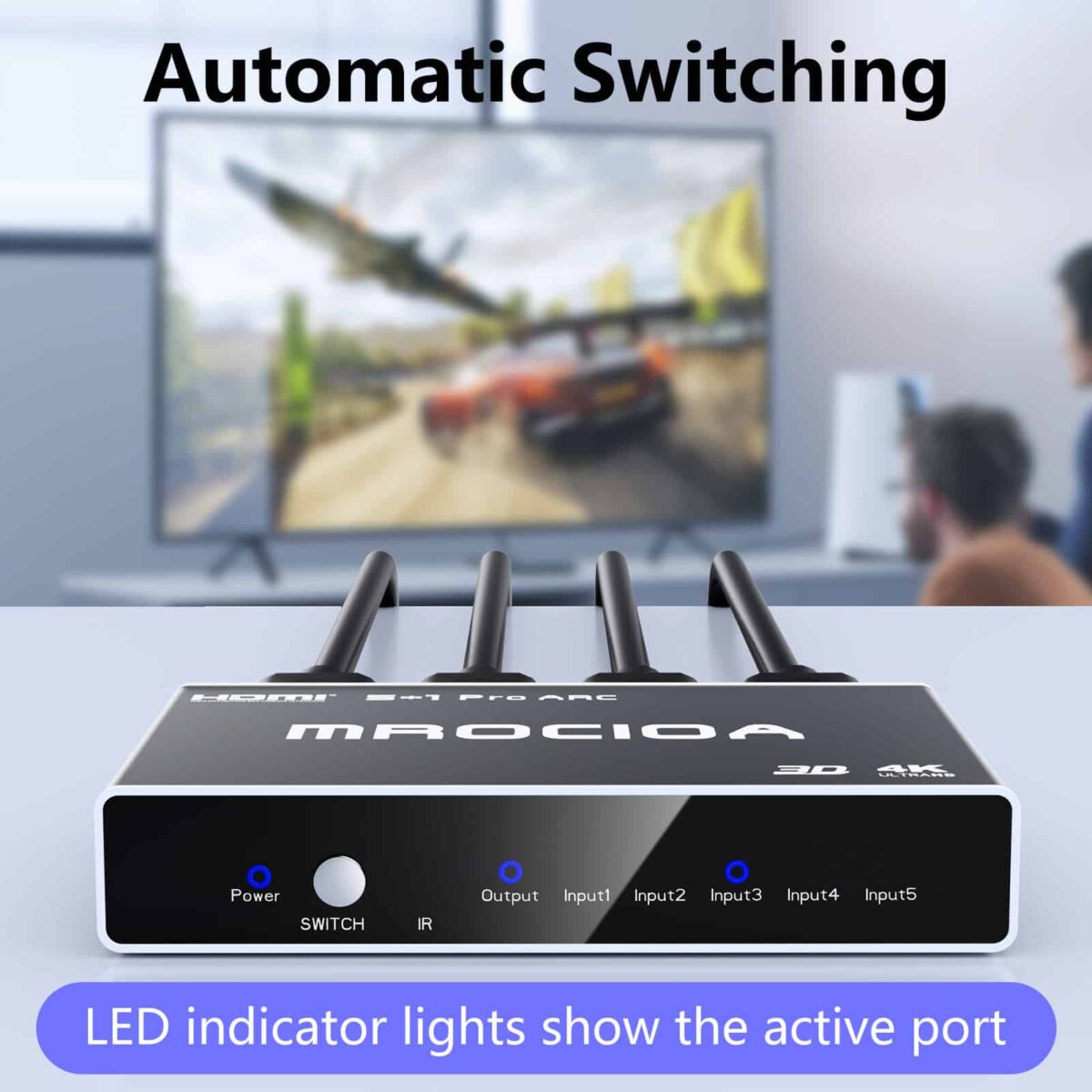 hdmi switcher 4 in 1 out