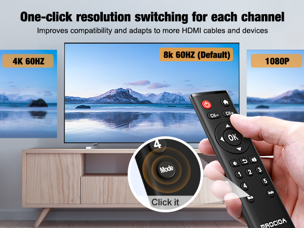 mode key Resolution Adjustment