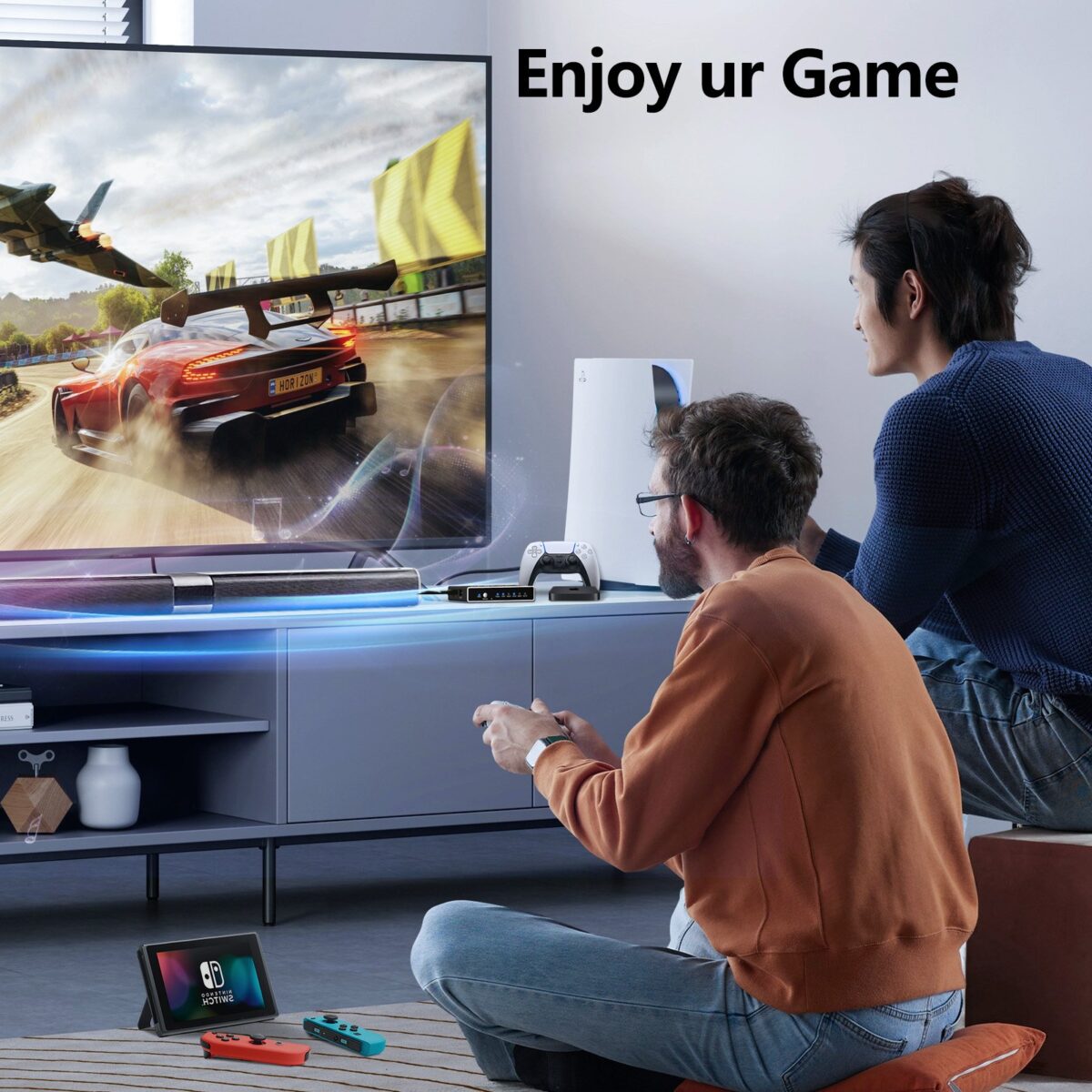MROCIOA 5-in-1 HDMI switch for home entertainment setup