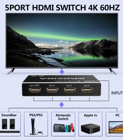 hdmi switch 5 in 1 out