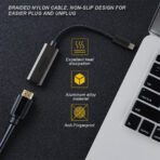 HDMI to USB C Adapter 15cm Aluminum Housing for Laptop