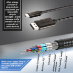 USBC to DisplayPort Cable High-Quality Material High-Speed