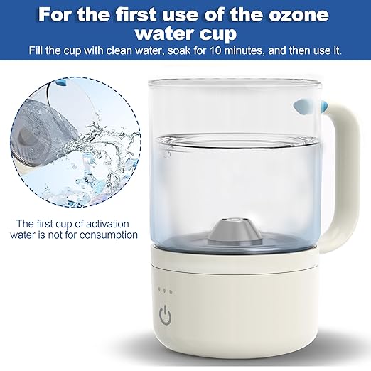 Step-by-step guide for first-time use of the Smart Ozone Water Cup – easy instructions for activating ozone water, ensuring effective oral care.