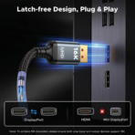 16K displayport cable, Display Port Cable 6.6ft, 54Gbps DP Cable - Image 6