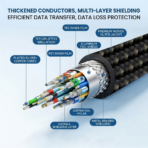 Thunderbolt 5 Cable 3.3FT, High-Speed USB C Cable, 120Gbps Bandwidth, Supports 16K / Dual 8K Displays, 240W Fast Charging - Image 6