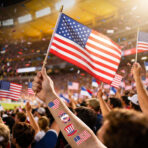 50 Pack Small American Flags 4x6 Inch Pre-Assembled with 160PCS Patriotic Face Stickers, Mini USA Flags on Wooden Stick for 4th of July Decorations, Parade, Memorial Day, Patriotic Celebrations - Image 7