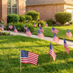 50 Pack Small American Flags 4x6 Inch Pre-Assembled with 160PCS Patriotic Face Stickers, Mini USA Flags on Wooden Stick for 4th of July Decorations, Parade, Memorial Day, Patriotic Celebrations - Image 5